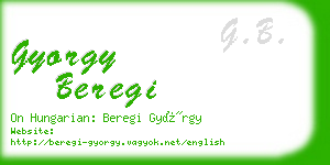 gyorgy beregi business card